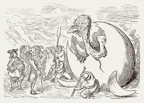 Illustration by G. Doré for Baron von Münchhausen