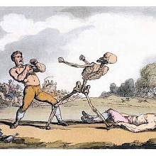 Having knocked out and fatally injured his opponent, a bare-knuckle boxer has to fight Death itself