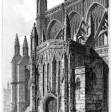 View of the south porch of St. Mary Redcliffe, Bristol