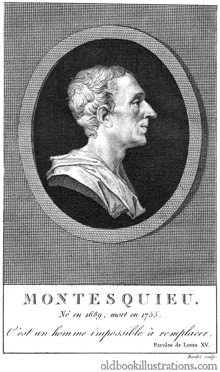 Montesquieu Old Book Illustrations