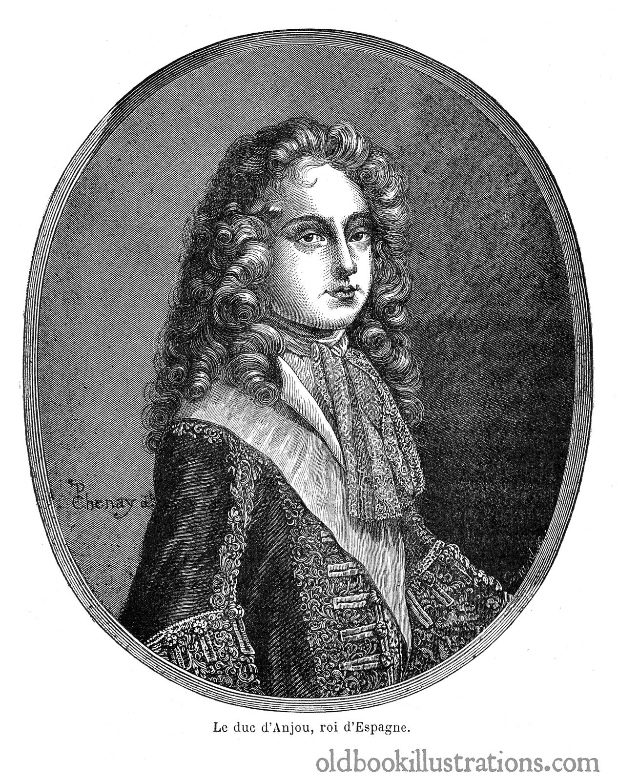 Duke of Anjou Old Book Illustrations