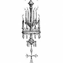 Marginal ornament with chandelier