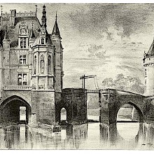 View of the Château de Chenonceau showing the chapel and the nearby drawbridge