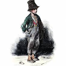 Full-length portrait of a boy working as a chimney sweep