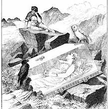 Somewhere in the mountains, the body of a young woman lies inside a transparent coffin