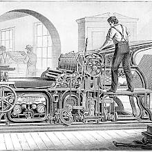 The four-roller, two-revolution press constructed by Cottrell & Babcock