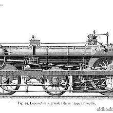Crampton steam locomotive