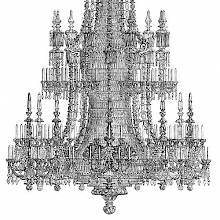 Cut glass chandelier designed by Perry, of Bond Street, in the style of the eighteenth century