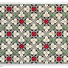 Color plate showing a symmetrical pattern with foliage and floral designs