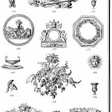 Ornaments 1027 to 1045 from Gillé's 1808 catalog
