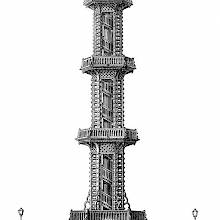 Elevation of the fountain tapping into the artesian well located in Grenelle, now a part of Paris