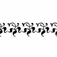 Border with foliate designs initially intended to be used on the upper part of a page