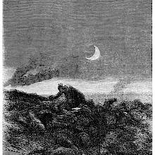 A man roams the battlefield of Quatre Bras, leaning over the dead bodies