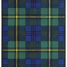 Tartan of the Clan Johnstone showing a pattern of green and blue check