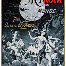 Front cover of Le Miroir du Monde showing two sitting women, a winged putto, and the full moon