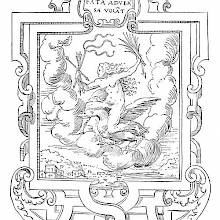 Ill-fortune is symbolized by a naked woman riding a bird and brandishing punishment instruments