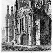View of the south porch of St. Mary Redcliffe, Bristol