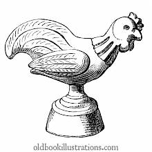 Gallo-roman statuette of a rooster