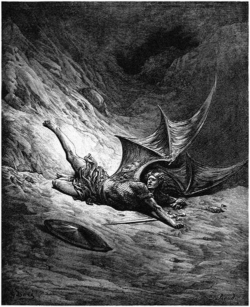 Satan Knew Pain | Old Book Illustrations