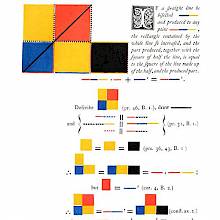 Page of a geometry textbook illustrated with rectangles and lines of various colors