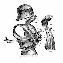 Sallet and cuirass of a Rennzeug suit of armor.