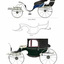 A Victoria, a light carriage with a folding top, and the Sovereign, a four wheel closed vehicle