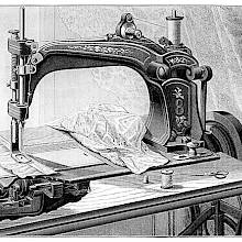 Rotary-hook sewing machine manufactured by Wheeler & Wilson, New York