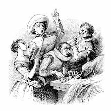 Four people are singing and playing instruments