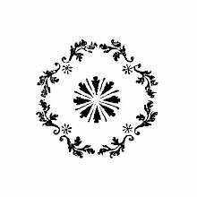 Eighteenth century tailpiece ornament with foliate border and radiating center design