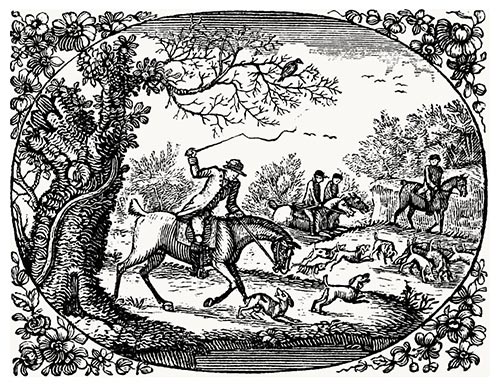 The Old Hound, in the version that won Bewick a prize in 1775