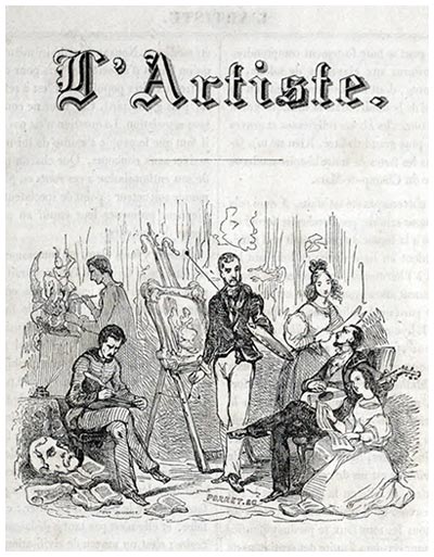 Title page illustration from L'Artiste