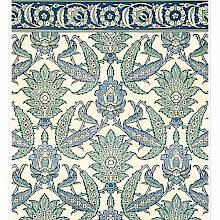 Plate showing Egyptian tile decoration with arabesques of stylized foliage and flowers
