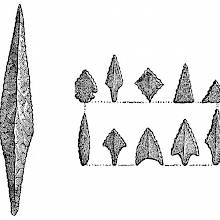 Flint Spear and Arrow-Heads