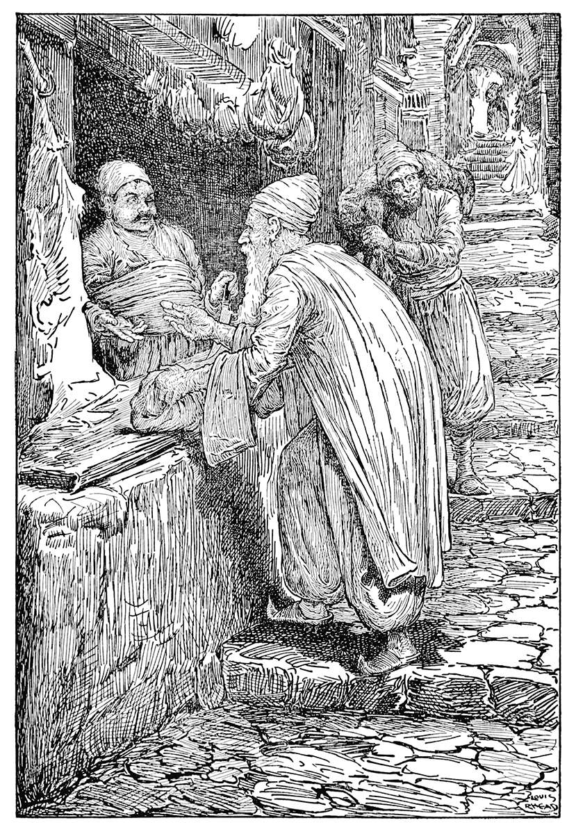 He Paid for His Purchase | Old Book Illustrations