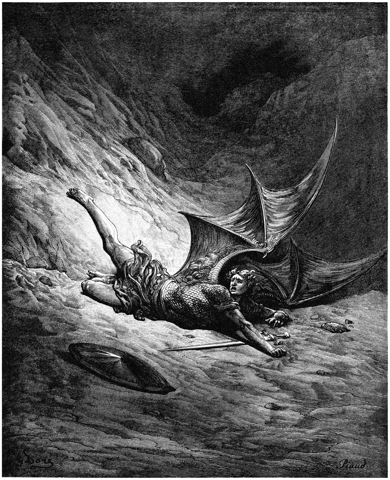 Satan Knew Pain | Old Book Illustrations