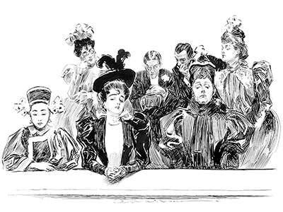 View of the audience at an inauguration at the House of Representatives from the Diplomatic Gallery