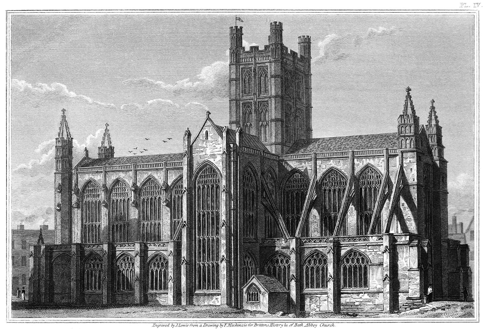 Bath Abbey—South Side Old Book Illustrations