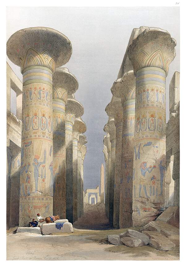 Great Hypostyle Hall at Karnak – Old Book Illustrations