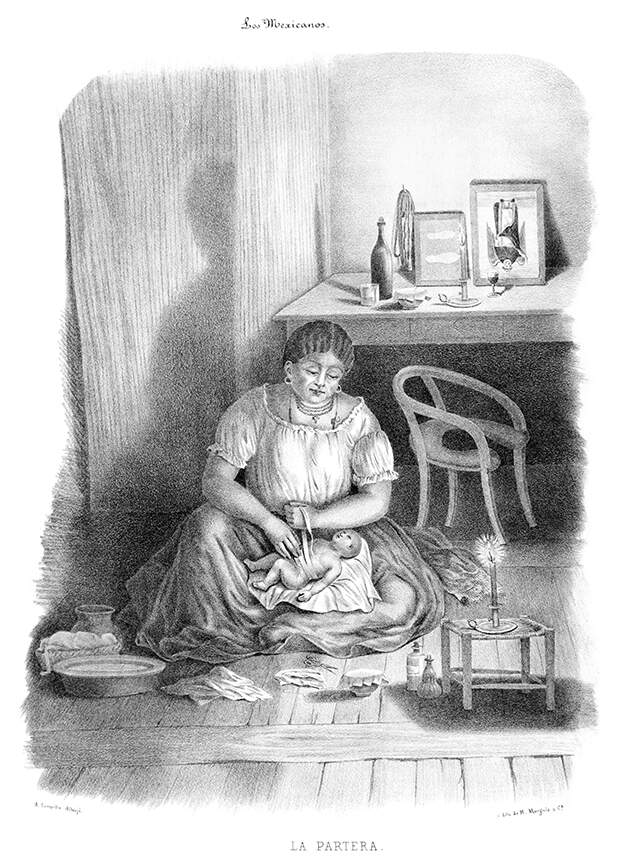 The Midwife – Old Book Illustrations