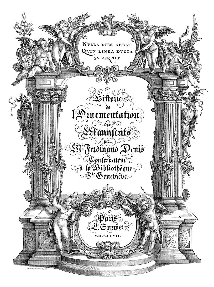Illustrated Title with Classical Ornamentation – Old Book Illustrations