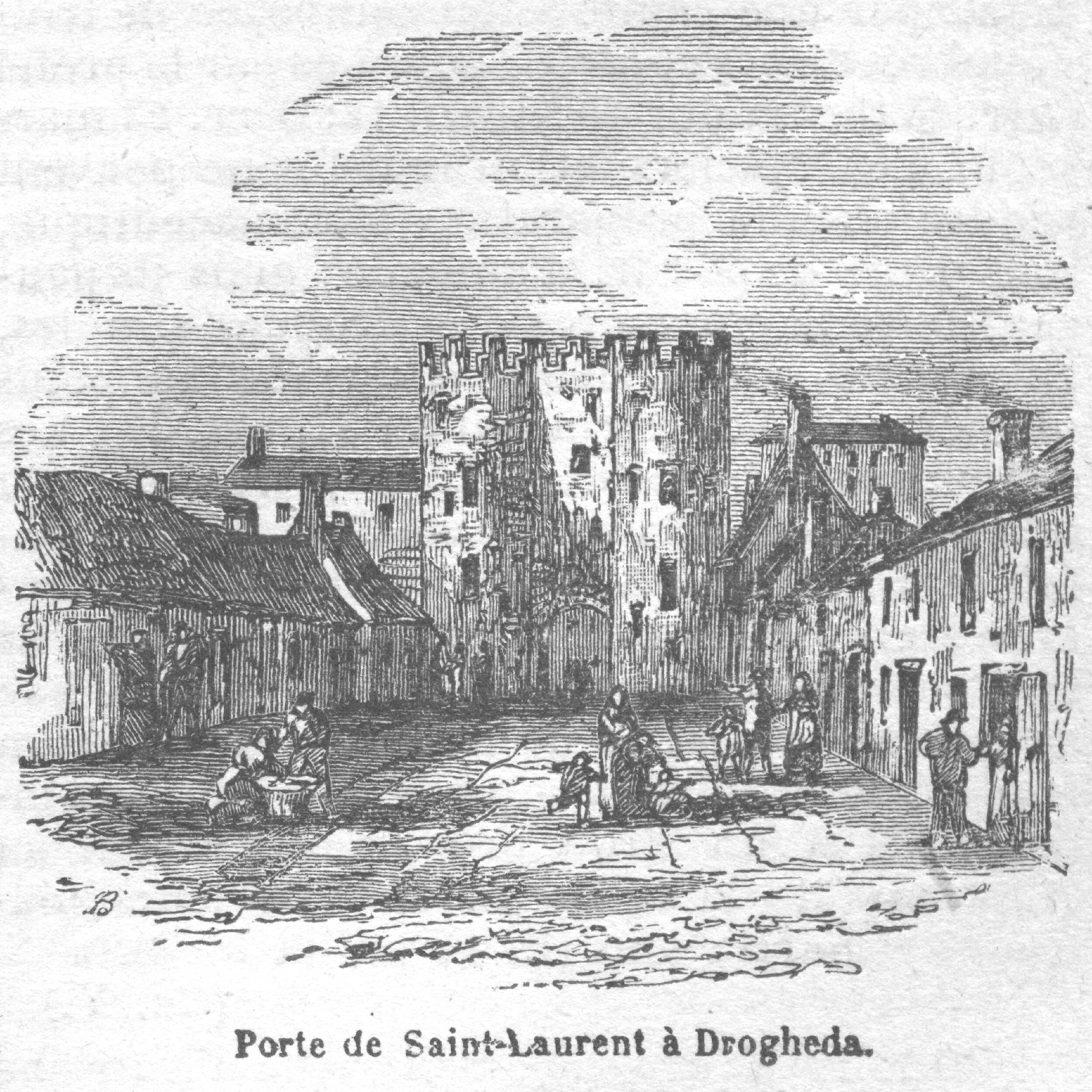 Saint Lawrence’s Gate, Drogheda – Old Book Illustrations