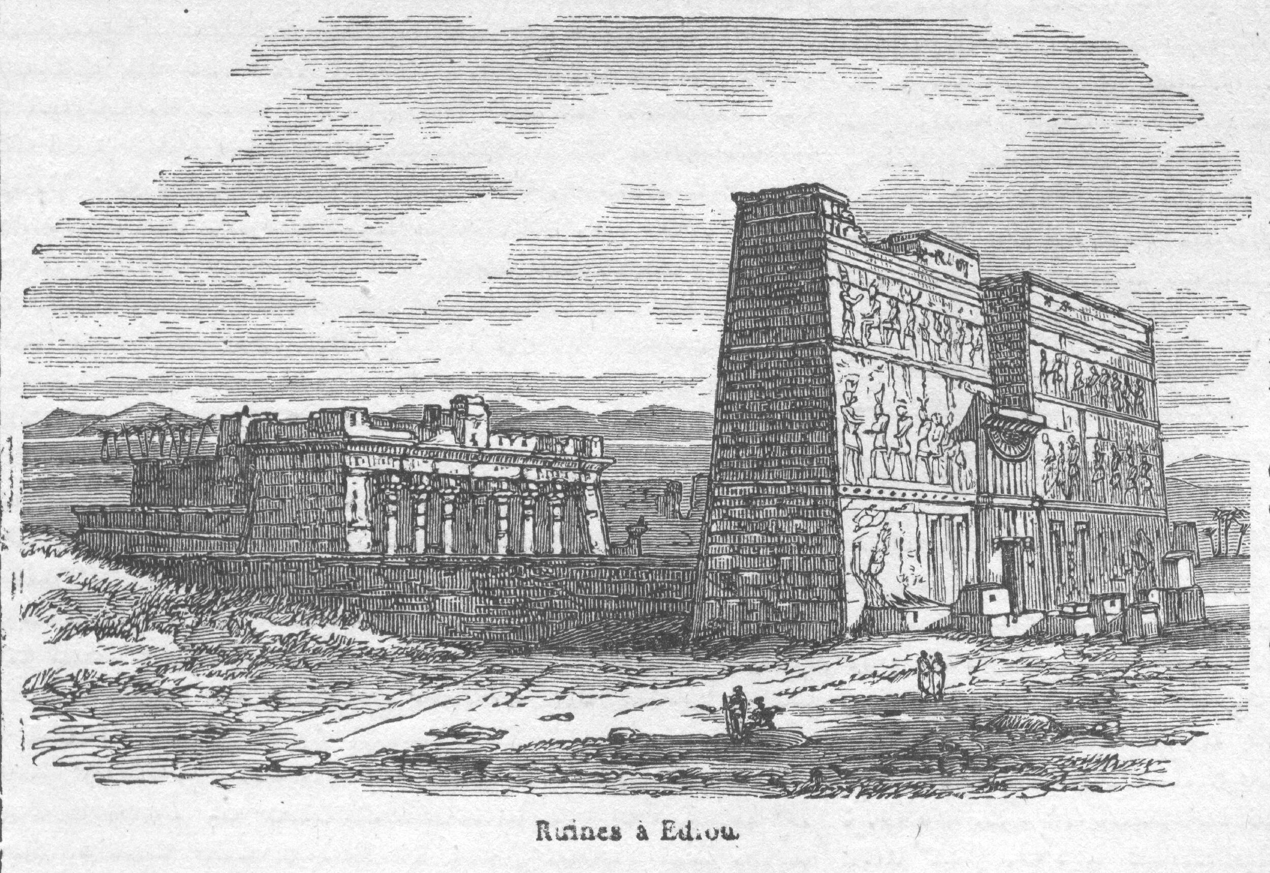 Temple of Horus, Edfu – Old Book Illustrations