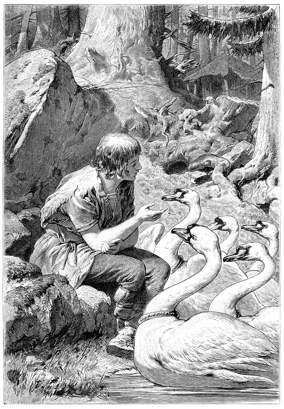 The Knight of the Swan Old Book Illustrations