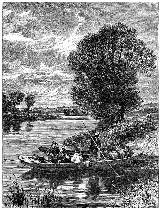 Ferry-Boat – Old Book Illustrations