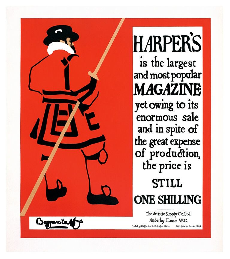 Poster for Harper’s Magazine Old Book Illustrations