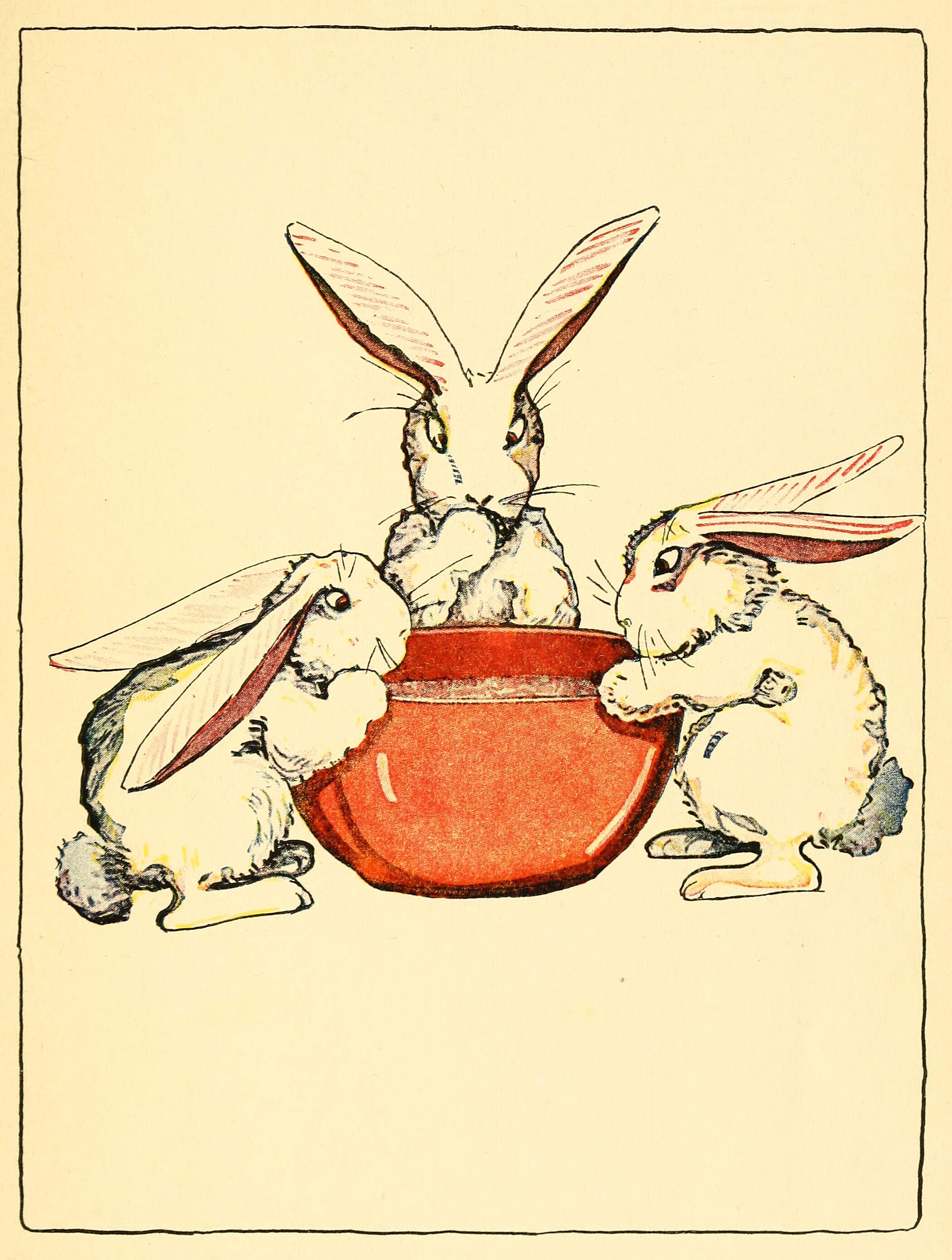 Flopsy, Mopsy, and CottonTail Old Book Illustrations