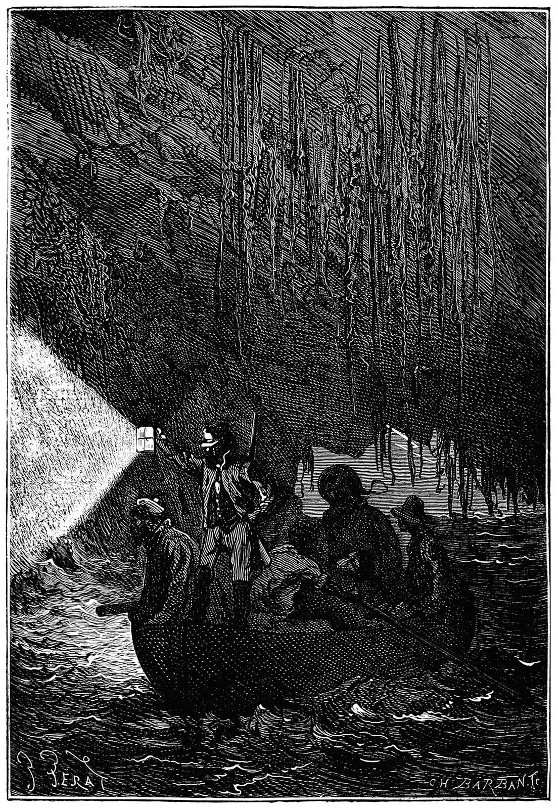 Colonists in the Boat – Old Book Illustrations