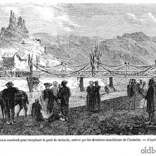 Opening of a Bridge on the Ardèche River.