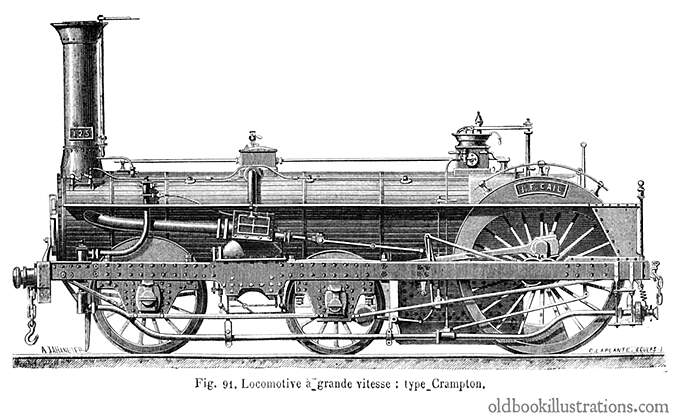 Crampton steam locomotive