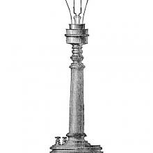 Edison lamp on its base